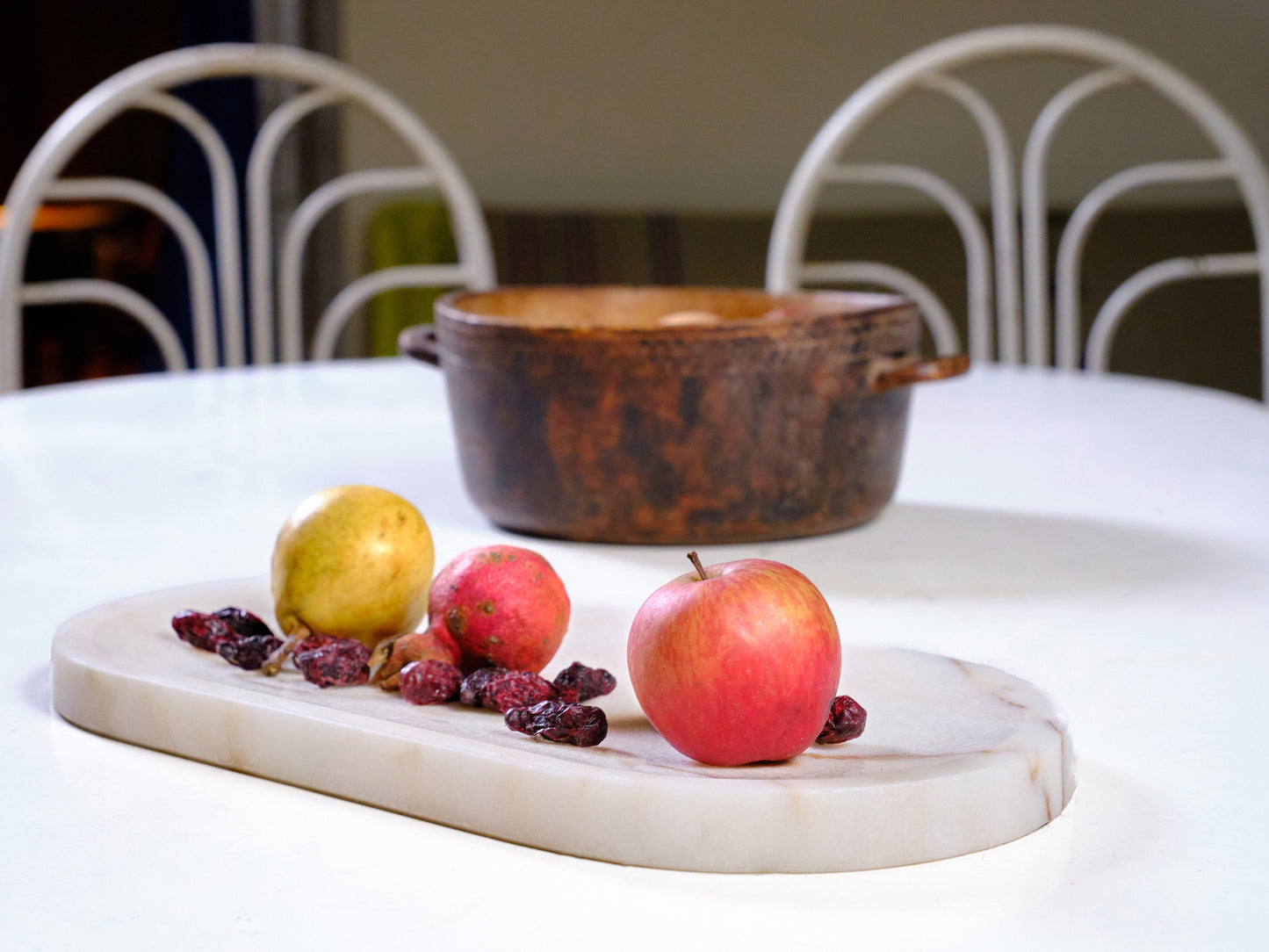 Long Rounded Rosa Marble Tray