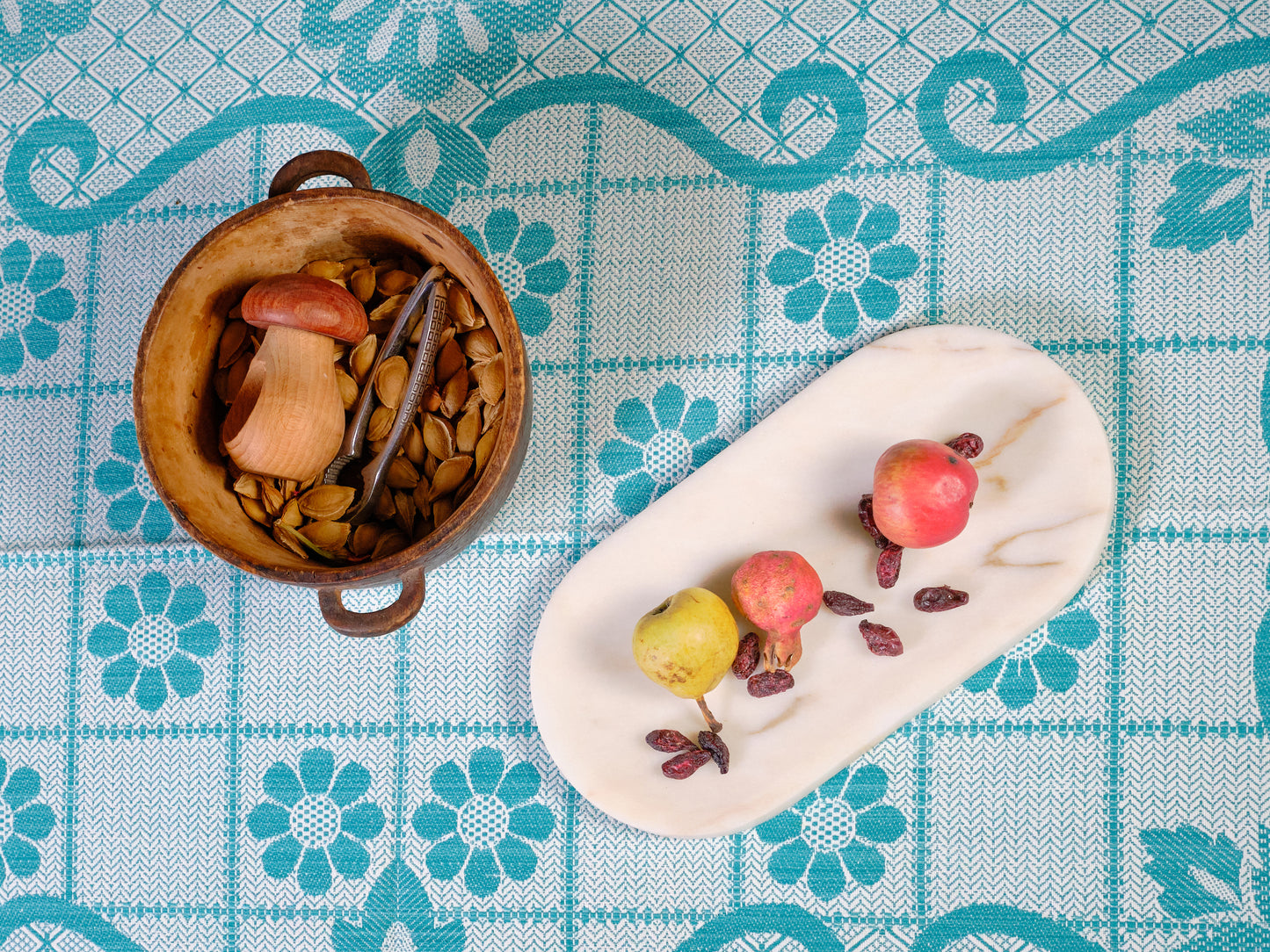 Long Rounded Rosa Marble Tray