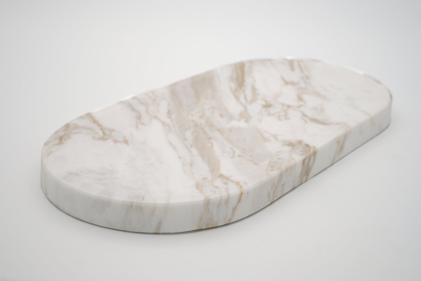 Long Rounded Volo Marble Tray