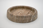 Round Brown Travertine Thick Tray S
