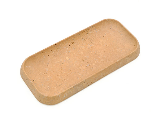 Long Bronze Travertine Tray