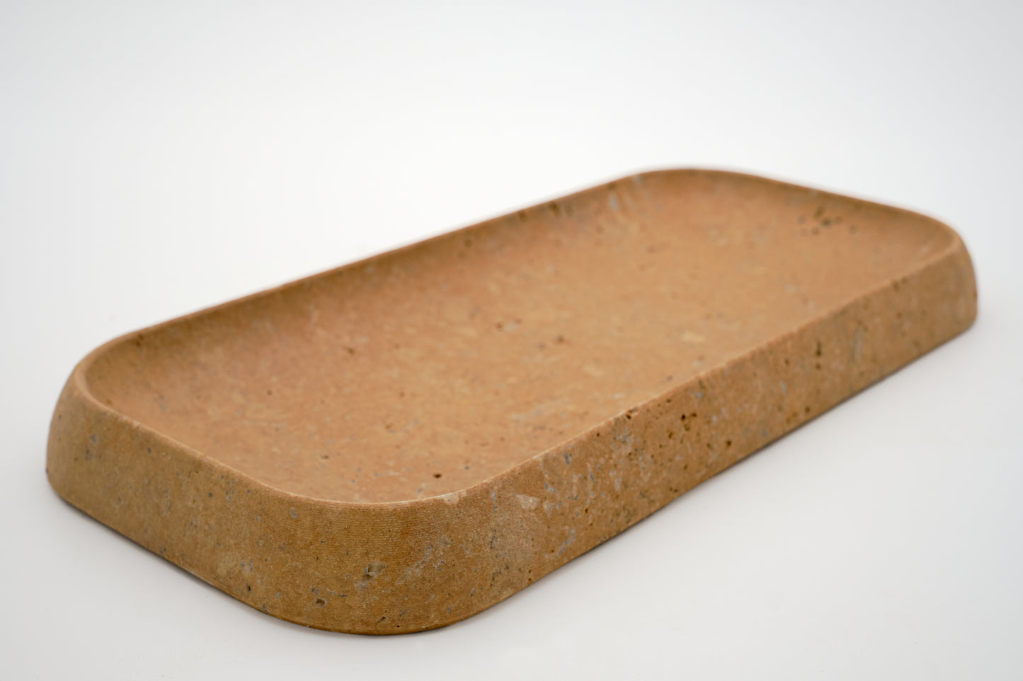 Long Bronze Travertine Tray