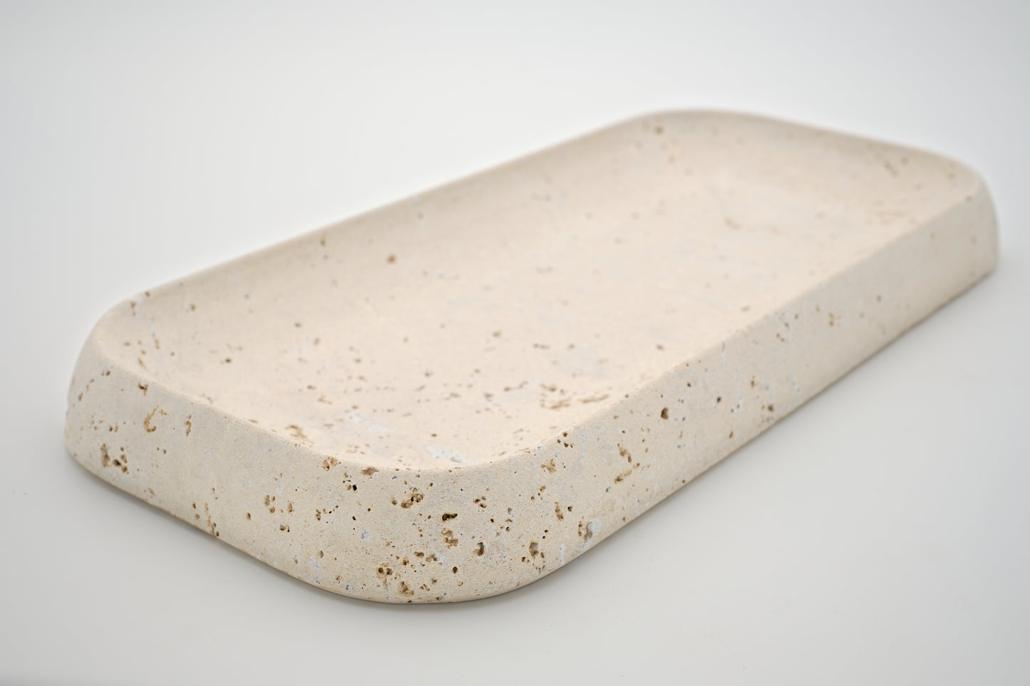Long Bronze Light Travertine Tray