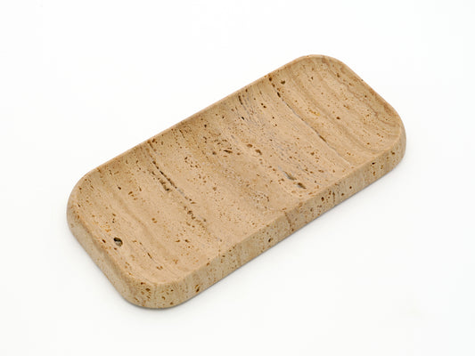 Long Beige Travertine Tray