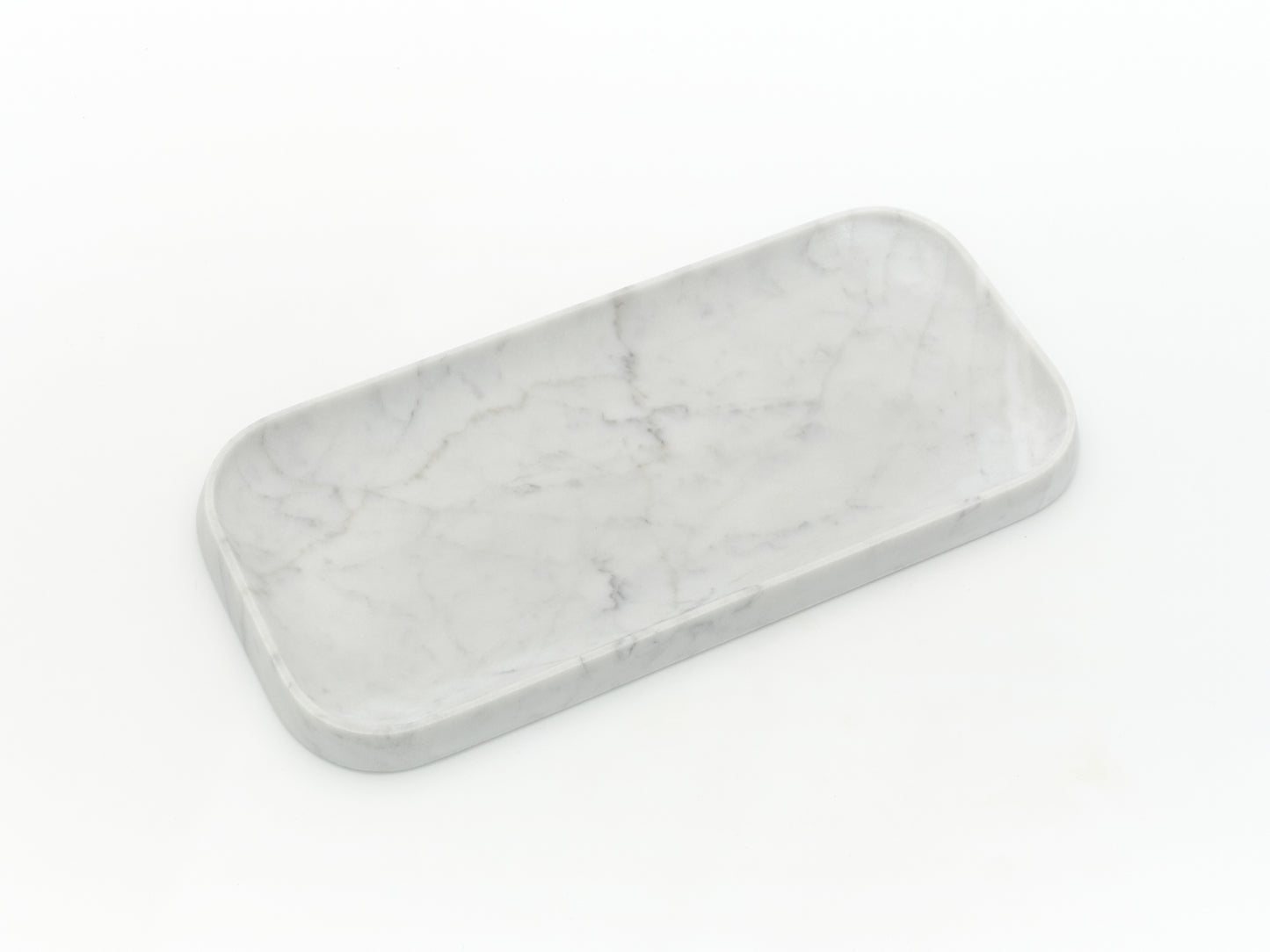 Long Carrara Marble Tray