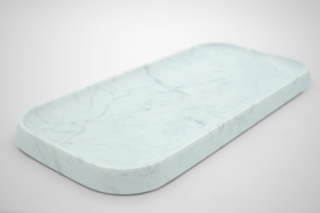 Long Carrara Marble Tray