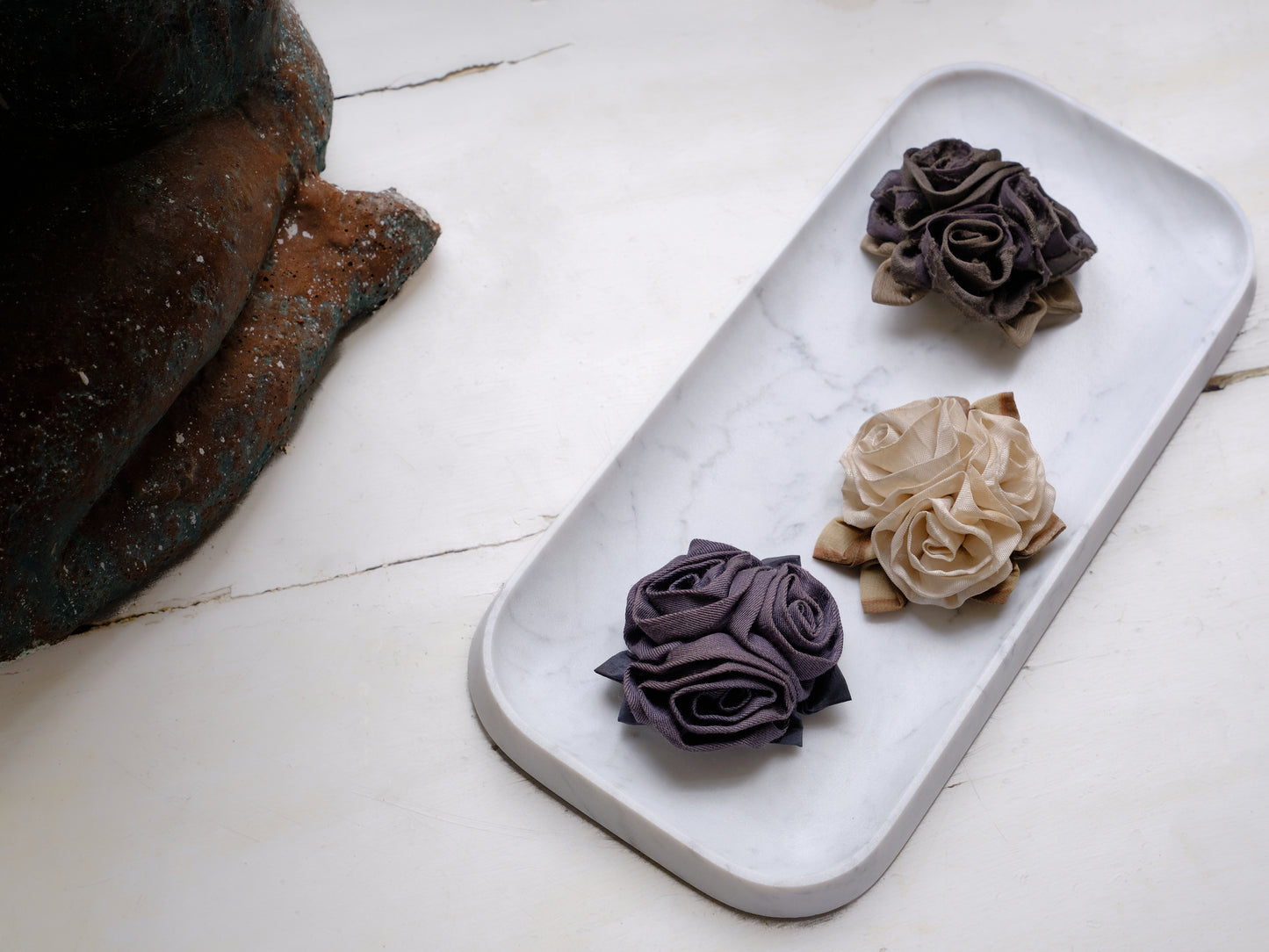 Long Carrara Marble Tray