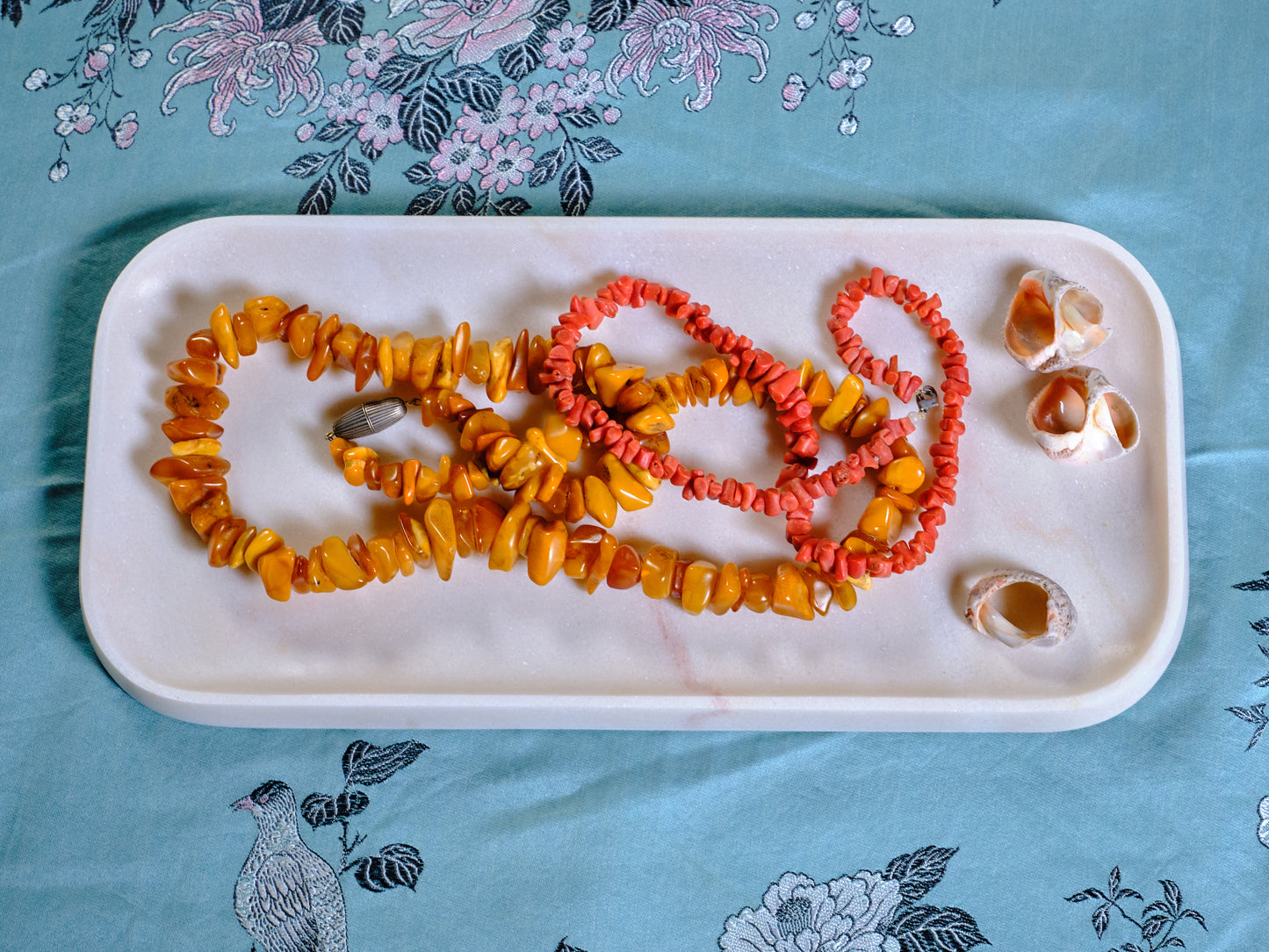 Long Rosa Marble Tray