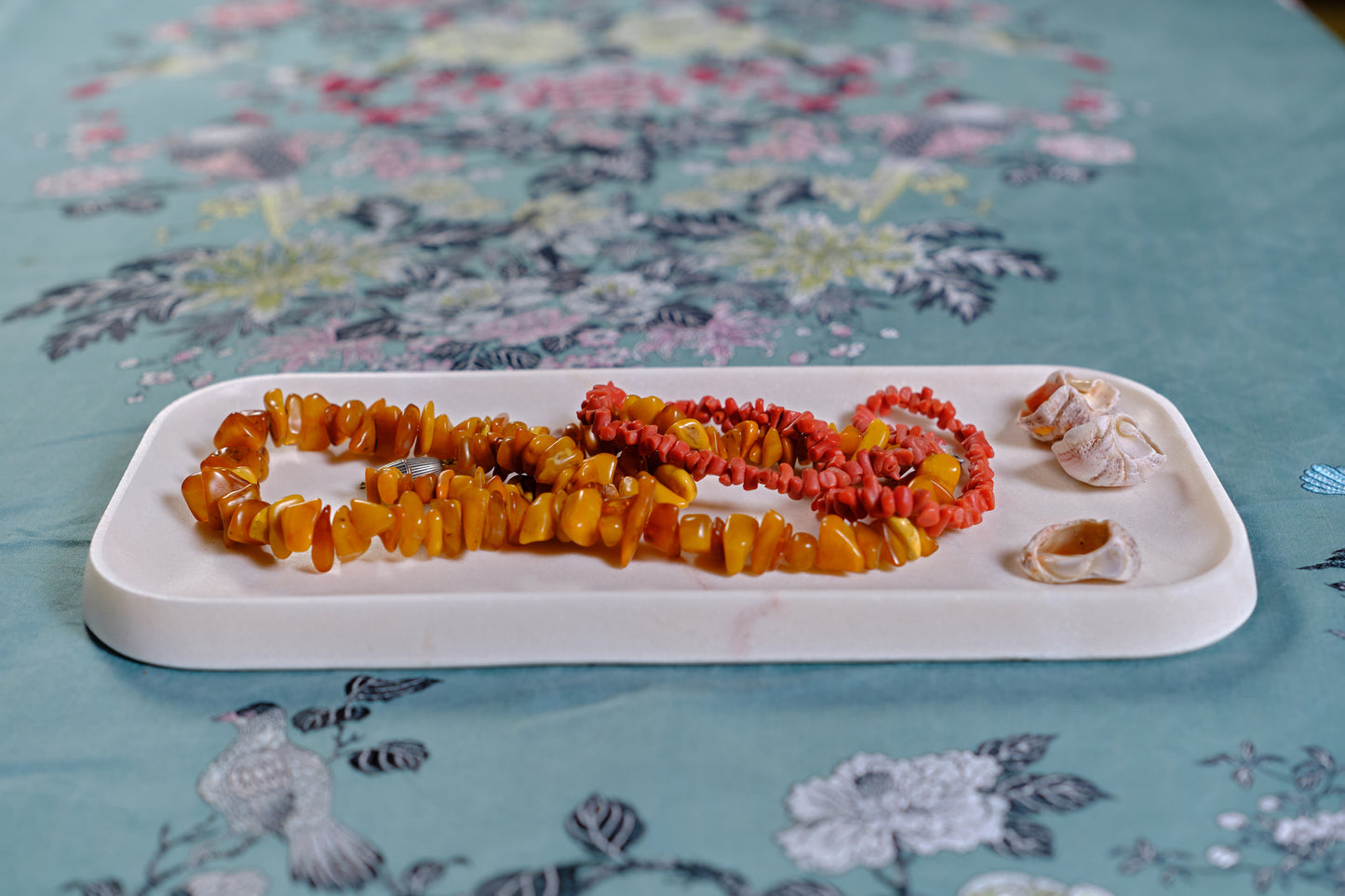 Long Rosa Marble Tray