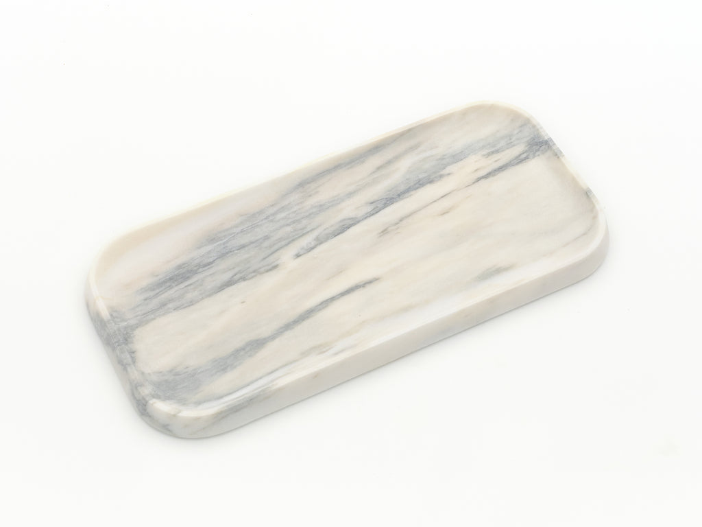 Long Rosa Veined Marble Tray