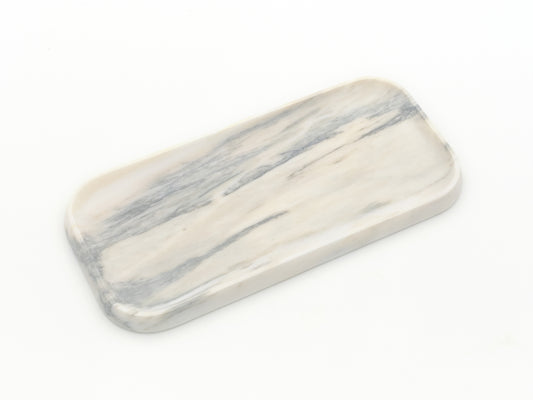 Long Rosa Veined Marble Tray