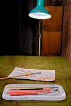 Long Rosa Veined Marble Tray