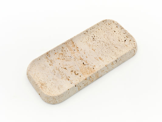 Long Light Travertine Tray