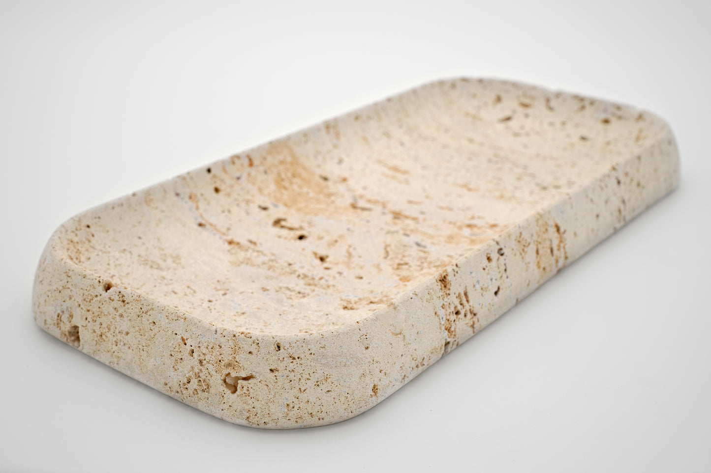 Long Light Travertine Tray