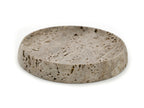 Round Silver Travertine Tray