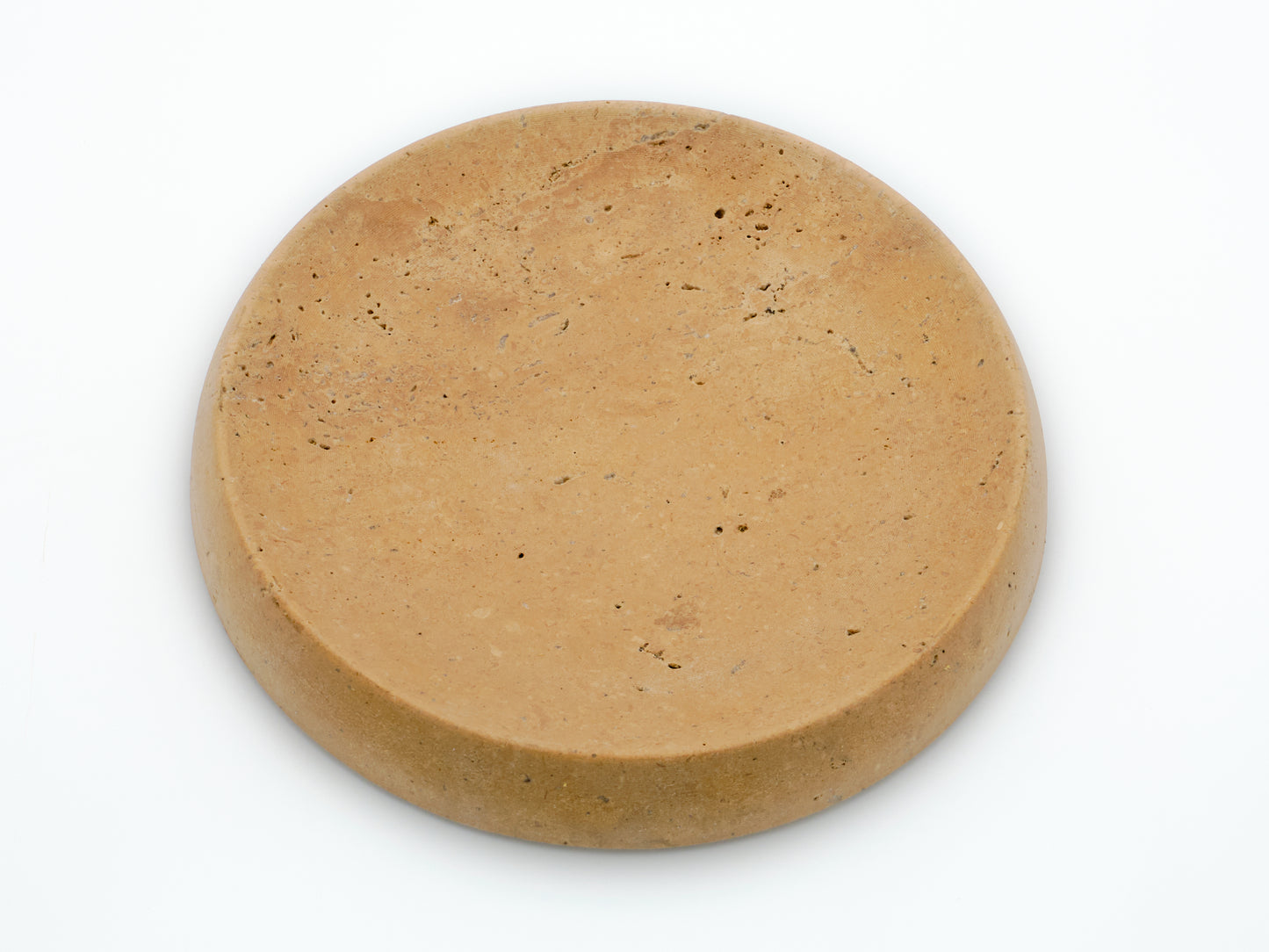 Round Bronze Travertine Tray