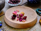 Round Bronze Travertine Tray