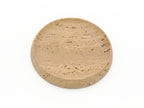 Round Beige Travertine Tray